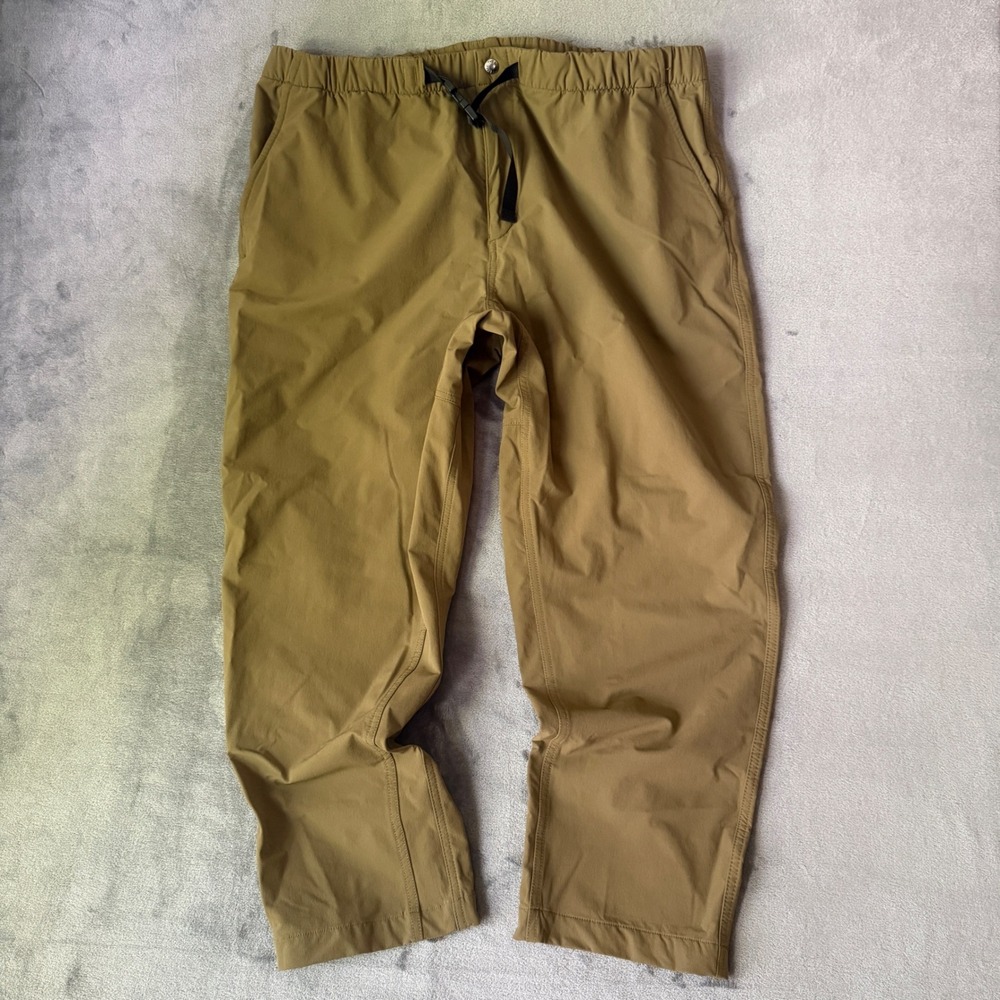 The North Face Class V Belted Pants XXL Khaki Olive Tech Travel Mens Relaxed Fit